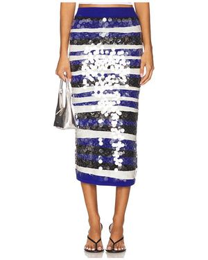 MSGM Sequin Knit Skirt - Blau