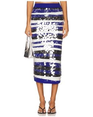 MSGM Sequin Knit Skirt - Blau