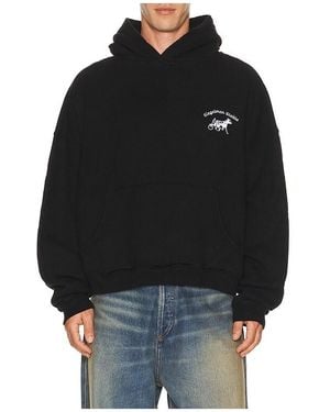 Siegelman Stable Logo Embroidered Hoodie - Black