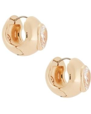 Ettika Glowing Gem Earrings - White