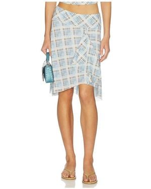 SOVERE Novalyn Plaid Skirt - Blue