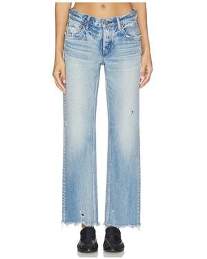 Moussy Mattapan Straight Low Rise Jeans - Blue