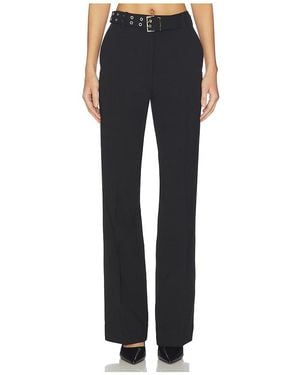 Ganni Bonded Crepe Belted Pant - Blue