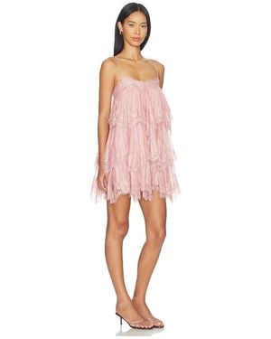 Aje. Ophelia Lace Mini Dress - Pink