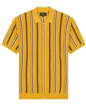 Beams Plus Strick Zip - Gelb