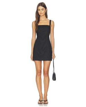 GOOD AMERICAN The Structured Linen Mini Dress - Black
