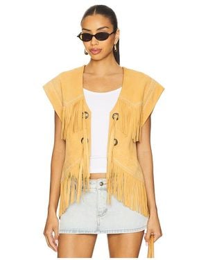 Spell Weste Aus Veloursleder Mit Fransen Fearless Heart - Mehrfarbig