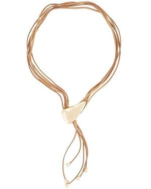 Ettika Molten Arc Bolo Necklace - Metallic