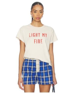 Daydreamer The Doors Light My Fire Reverse Gf Tee - Blue
