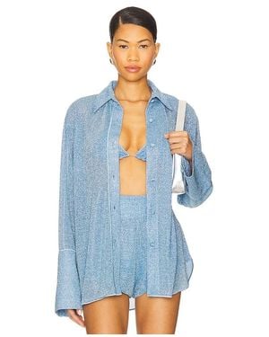 Oséree Lumiere Sleeves Shirt - Blue