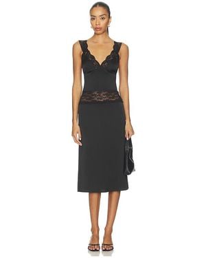 MORE TO COME Georgianna Lace Midi Dress - Black