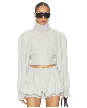 Norma Kamali Oversized Turtle Bomber Jacket - White