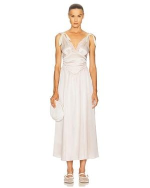 Helsa The Silk Celeste Dress - White