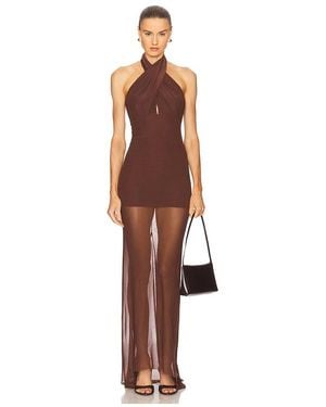 Amanda Uprichard X Revolve Alaina Gown - Brown