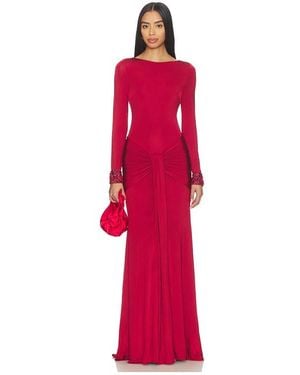 PATBO Intensity Jersey Long Sleeve Gown - Red
