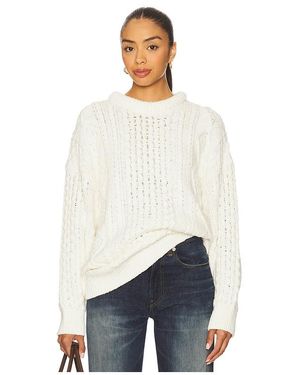 Denimist Oversized Aran Jumper - White