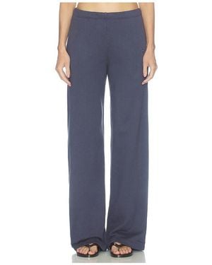 ÉTERNE French Terry Oversized Wide Leg Sweatpant - Blue