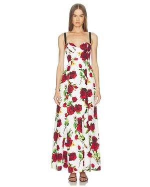L'Agence Sutton Bdd Strap Maxi Dress - White