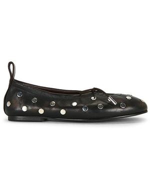 Alohas PLAT ROSALIND ALL STUDS LEATHER BALLET en Chocolate - Noir