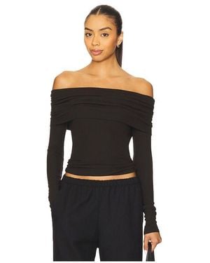 Enza Costa Schulterfreies Top - Schwarz