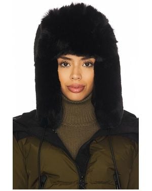 Goldbergh Cher Fluffy Aviator Hat - Black
