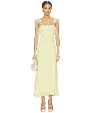 Bardot Arlia Lace Trim Maxi Dress - White