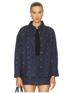 Line & Dot Attina Shacket - Blue