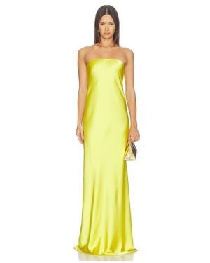 Norma Kamali Bias Strapless Gown - Yellow