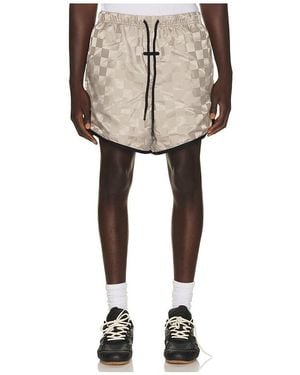 Fear Of God Chequered Gym Short - Natural