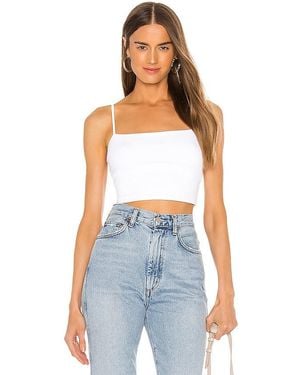Susana Monaco Thin Strap Crop Tank - Blue