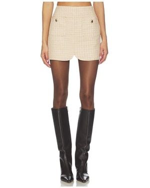 Lovers + Friends Vanessa Tweed Mini Skirt - Natural
