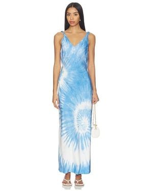 LNA Sicily Tie Dye Dress - Blue