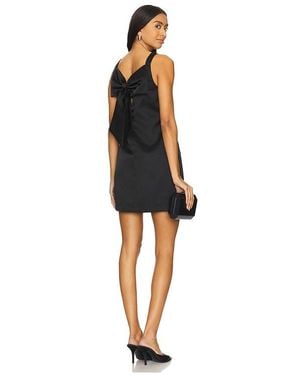 House Of Sunny The Mini Satin Shift - Black