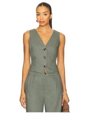 SNDY'S X Revolve Allegra Linen Vest - Green