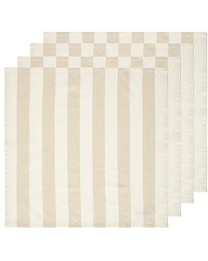 Hawkins New York Essential Striped Set Of 4 Dinner Napkins - White