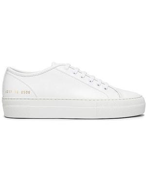 Common Projects ホワイト レザー トーナメント ロー スニーカー