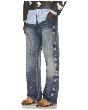 Kidsuper Gemstone Eye Embroidery Jean En Color Azul Talla (También En M, S, Xl/1X)