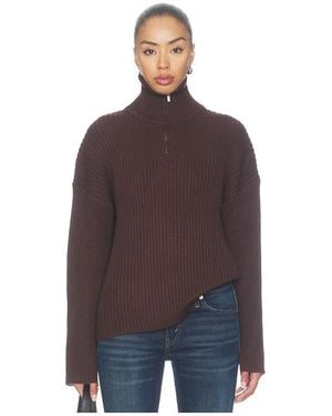 ALL THE WAYS Tianna Quarter Zip Jumper - Purple
