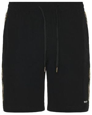 Rhythm Leo Panel Beach Shorts - Schwarz