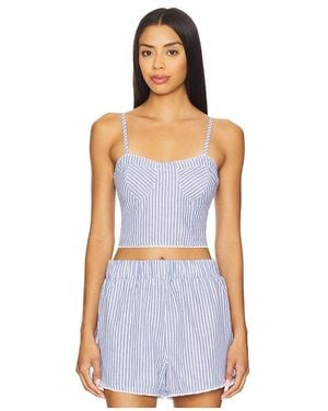 Blank NYC Bustier Crop Top - White