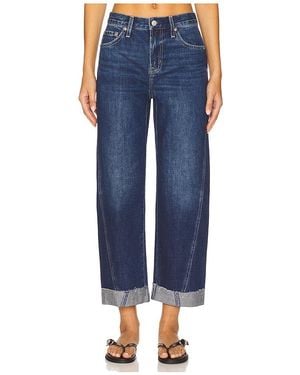 Pistola Kacey Mid Rise Cuffed Boyfriend Jeans - Blue