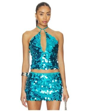 superdown Celia Halter Top - Blue