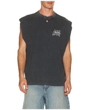 Palm Angels Palm Leaf Distressed Tank - Schwarz