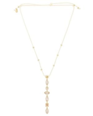 Ettika Crystal Drop Cord Necklace - Multicolour