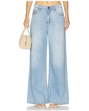 One Teaspoon Love Machines High Waist Super Wide Leg - Blue