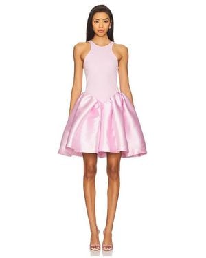 Marques'Almeida Mikado Rib Jersey Short Princess Dress - Pink