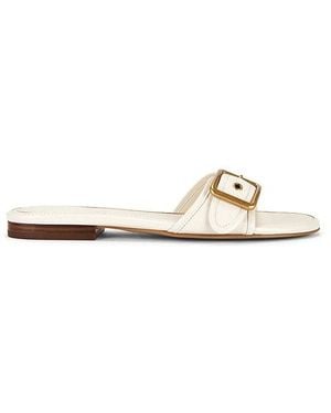 COACH Margot Flat Sandal - White