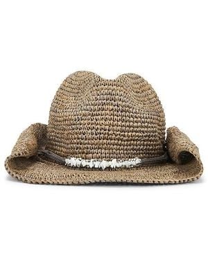 Flora Bella Zahara Crochet Raffia Cowboy Hat - Natural