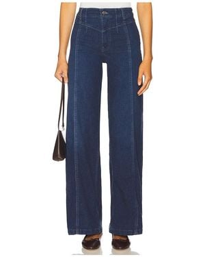 Free People Pierna Ancha Libre En Color Azul Talla (También En 26, 25, 27, 28, 29, 30, 31, 32)
