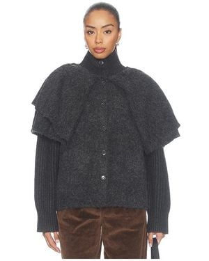 FRAME The Wrap Cape Coat - Black